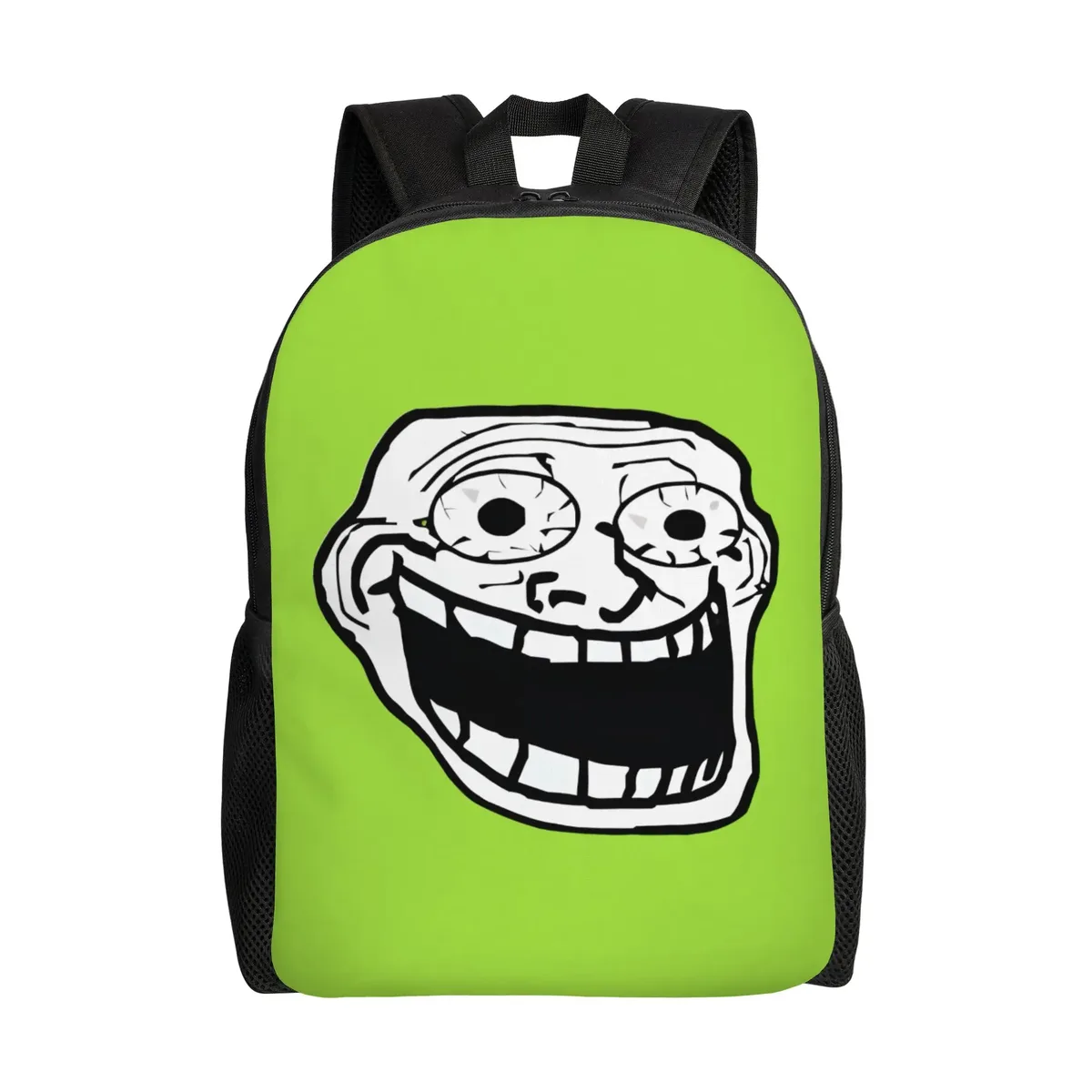 trollface sacs à dos amusants pour hommes et femmes, sac à livres basique pour l'université, l'école, sacs manga