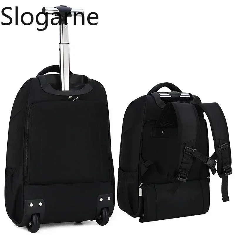 sac à dos à roulettes pour hommes, sac de voyage à bandoulière avec roulettes de 26 pouces pour étudiants, bagages roulants, chariot d'affaires, valises de grande capacité