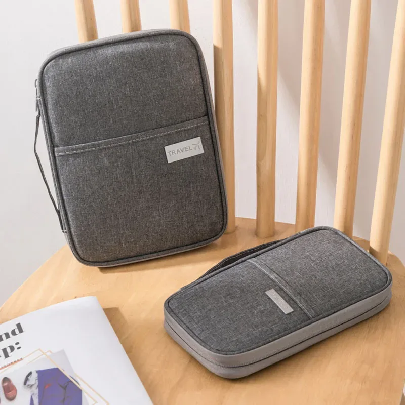 Porte-passeport familial pour femmes, organiseur de documents de voyage, porte-cartes de crédit imperméable