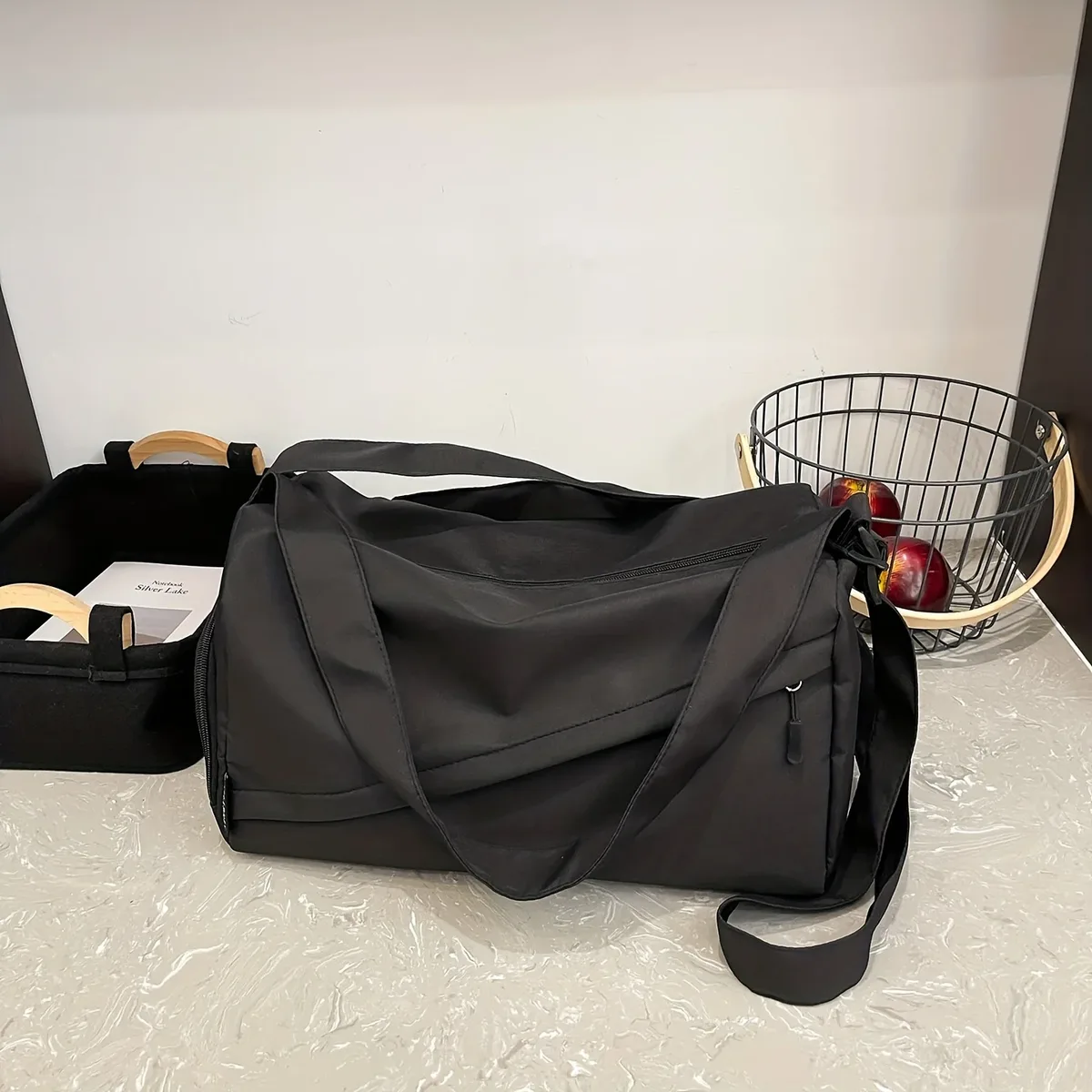 sac de sport léger et de voyage pour hommes et femmes, 1 pièce, sac de sport compact en nylon oxford pour la natation, le yoga et les voyages courts