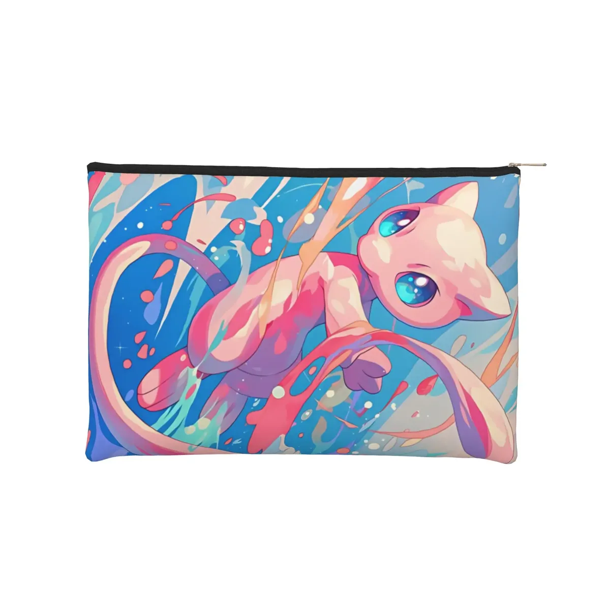 sac pliable mignon pokemon, trousse de maquillage eeveelution, trousse de toilette avec fermeture éclair, pochette cosmétique