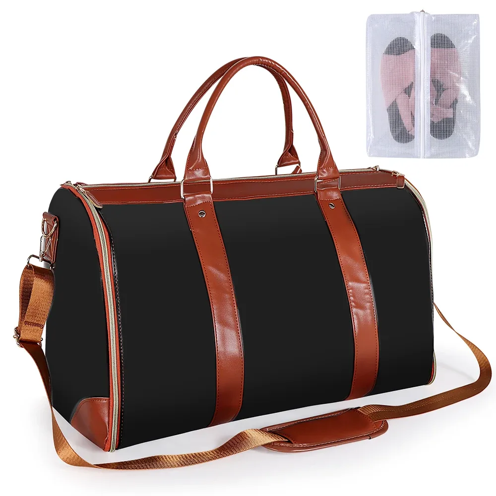 sac de rangement pliable pour costumes, sac de voyage pliable en pu tendance, grande capacité, sac de sport de voyage, organisateur multifonctionnel pour activités de plein air