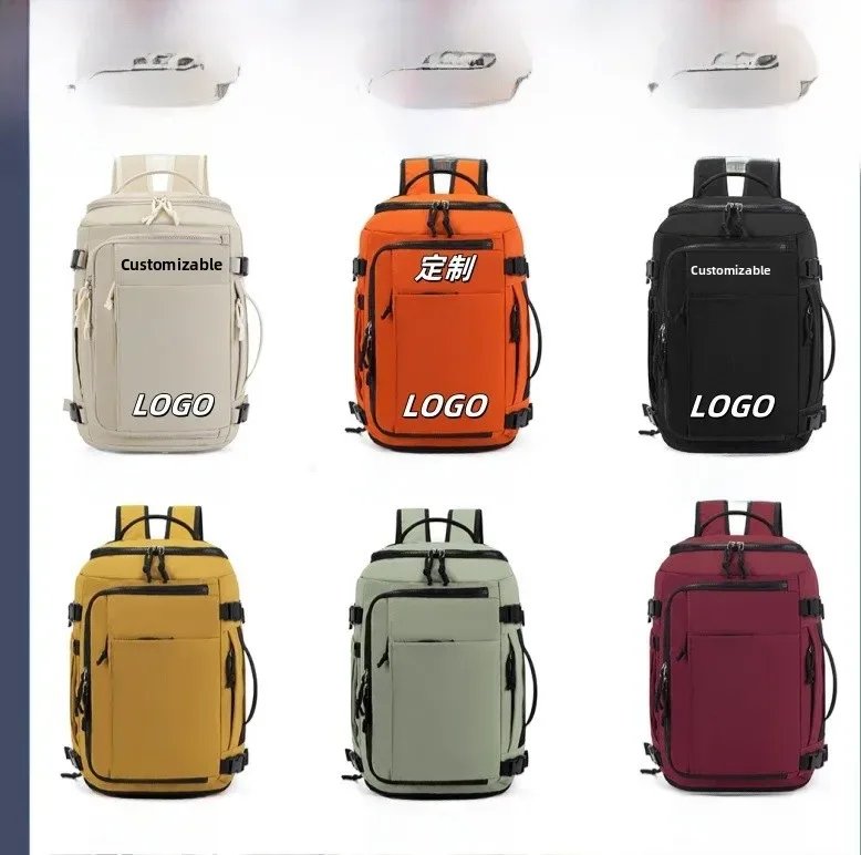 Sac de sport grande capacité avec compartiment à chaussures indépendant, sac à dos de voyage pour affaires en tissu Oxford, unisexe