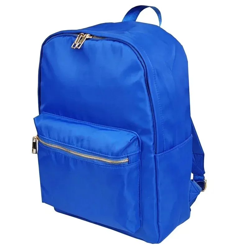 sac à dos en nylon imperméable grande capacité style simple, sac d'école décontracté, pochette de rangement pour les voyages et les activités de plein air