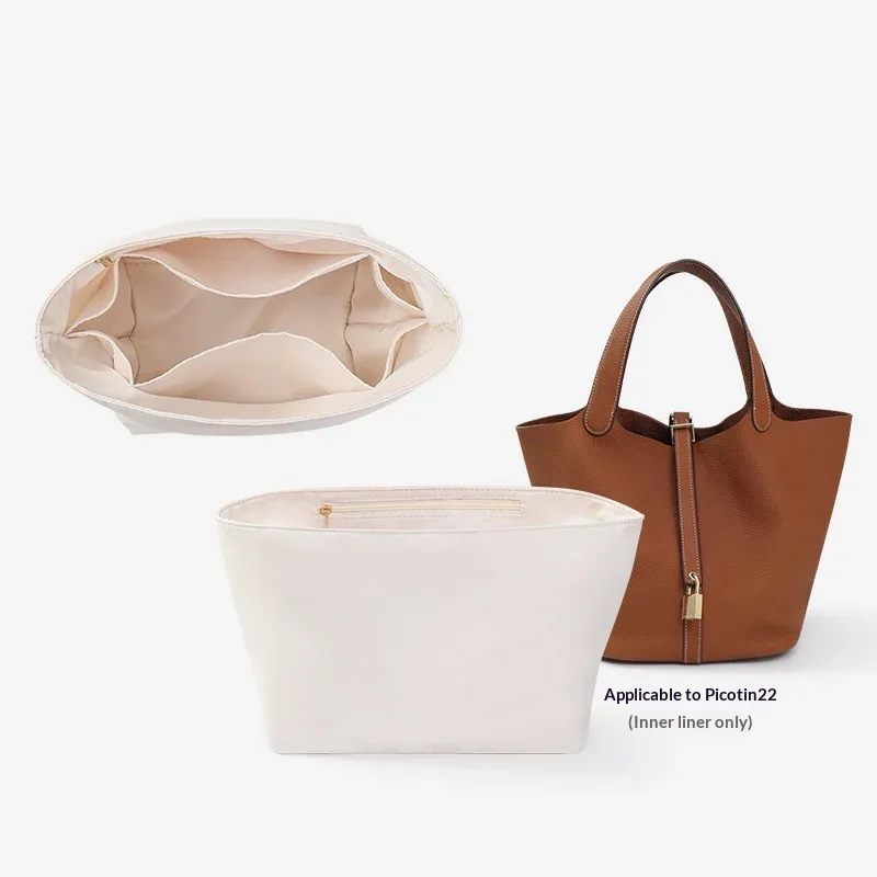 organisateur de sac en nylon pour h picotin18 22, organiseur de sac à main pour maquillage, sac intérieur de voyage, sacs cosmétiques portables