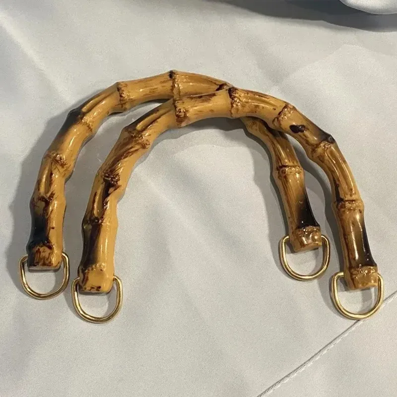 sac à main en imitation bambou pour femmes, type d, poignée de remplacement, rétro, fait à la main, levier à main en plastique