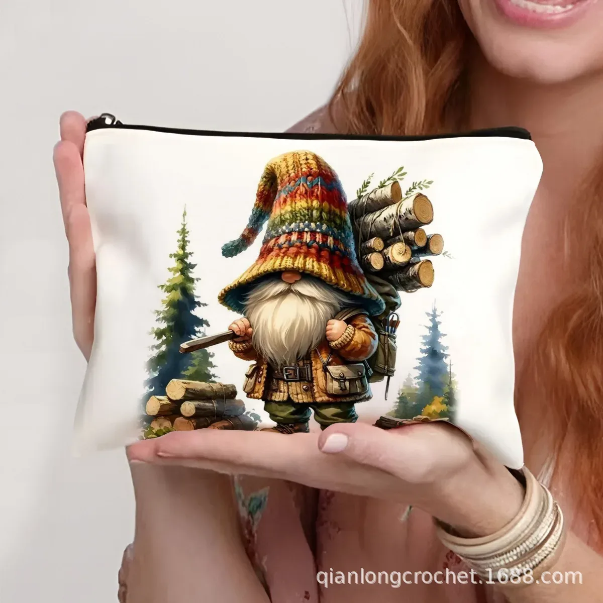 sacs de maquillage tendance de noël, étuis à crayons imprimés bonhomme de neige et sacs de rangement pouvant être personnalisés pochette de maquillage, offre spéciale