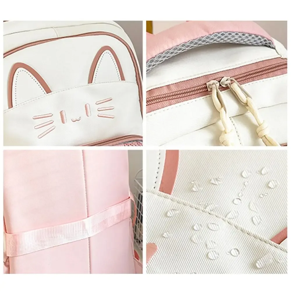 Sac à dos Ita transparent Kawaii grande capacité, pour affichage DIY, motif chat de dessin animé, double bretelles, pour l'école