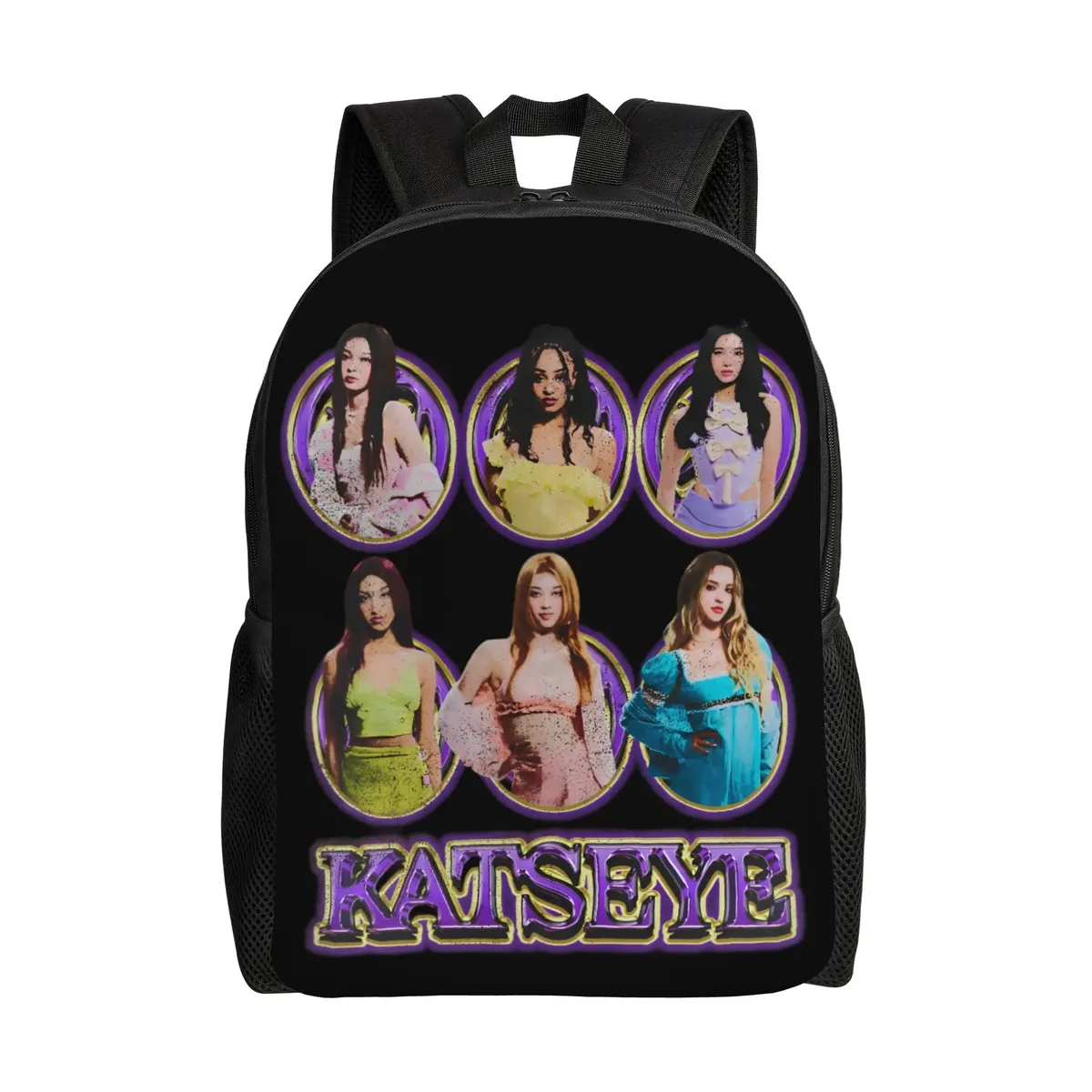 sac à dos katseye kpop pour hommes, femmes, adolescents, lycéens, sac à dos d'affaires, sacs en toile pour l'université, durables