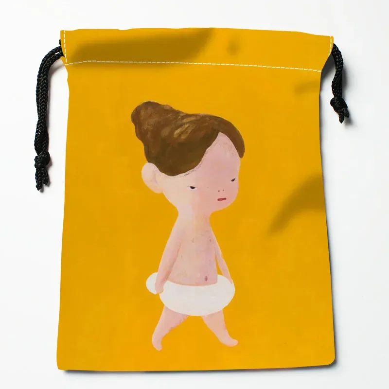 yoshimomo – sacs à cordon personnalisés nara, sacs-cadeaux imprimés, pochette de voyage, rangement de vêtements, sac à main, trousse de maquillage, 18x22cm, livraison directe