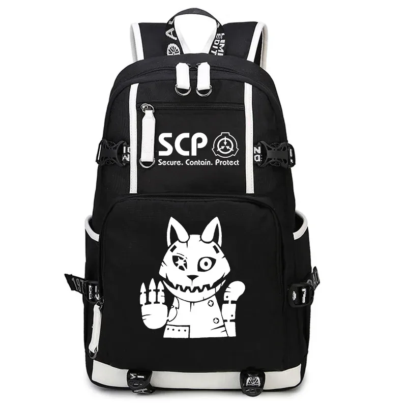 scp-sac à dos avec usb pour étudiants, cartable de voyage