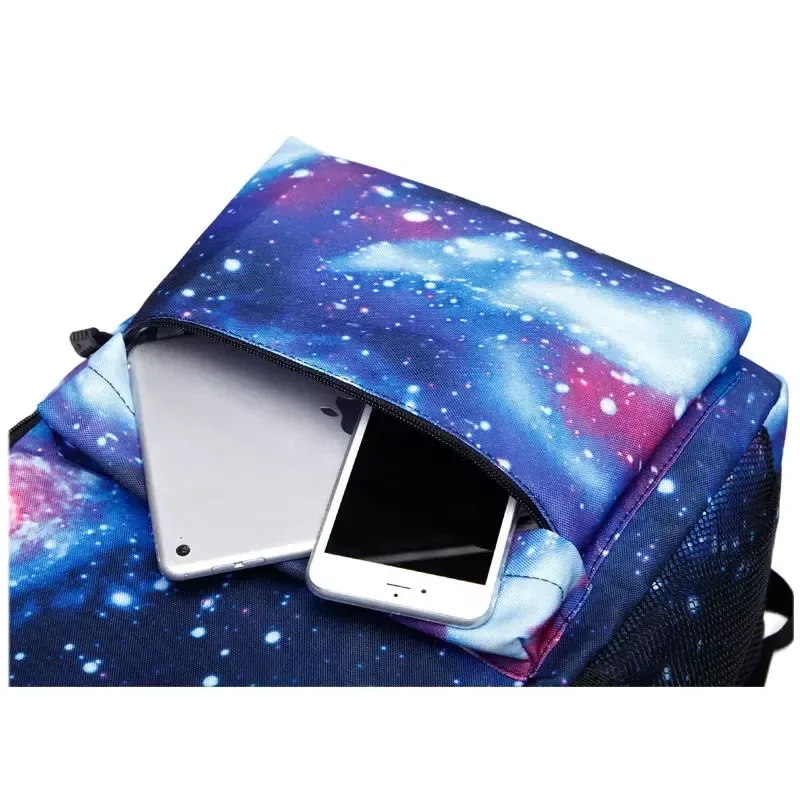 sac à dos d'école en toile pour filles, motif galaxy star universe, avec chargeur usb, sac de voyage pour adolescents, mochila feminina, pour la rentrée scolaire
