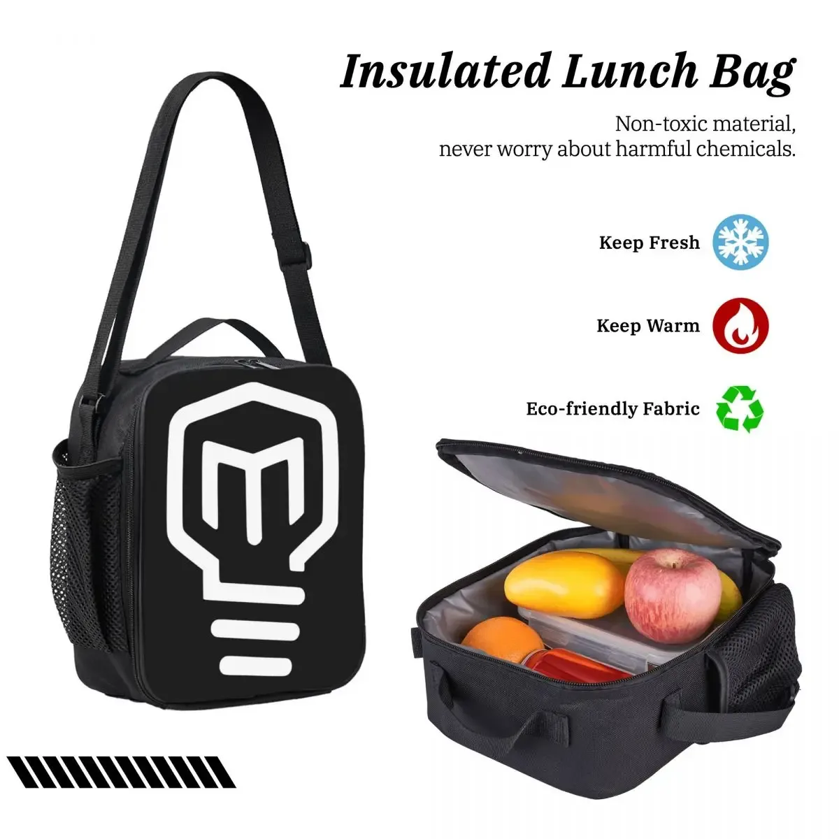 mark rober sac à dos avec logo hd pour étudiants, garçons et filles, sac d'école, sac à bandoulière pour ordinateur portable, 3 pièces, sac à déjeuner isotherme, trousse à crayons