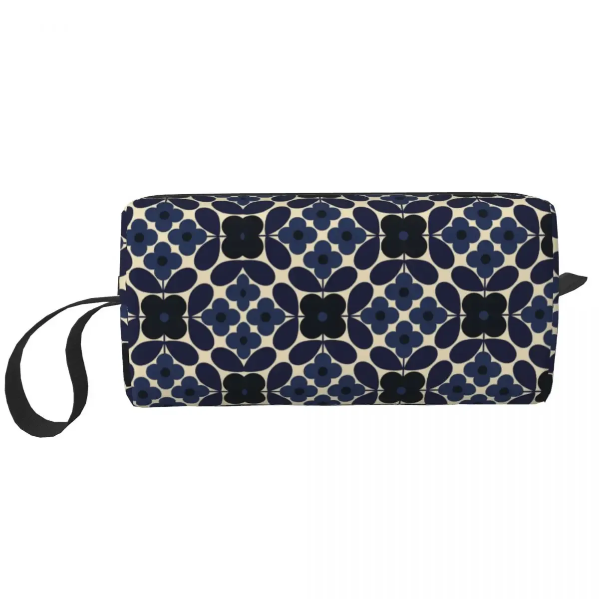 orla kiely-trousse de toilette de voyage à imprimé personnalisé de fleur d'émeraude, sacs de rangement de maquillage et de cosmétique pour femme, trousse de trousse dopp
