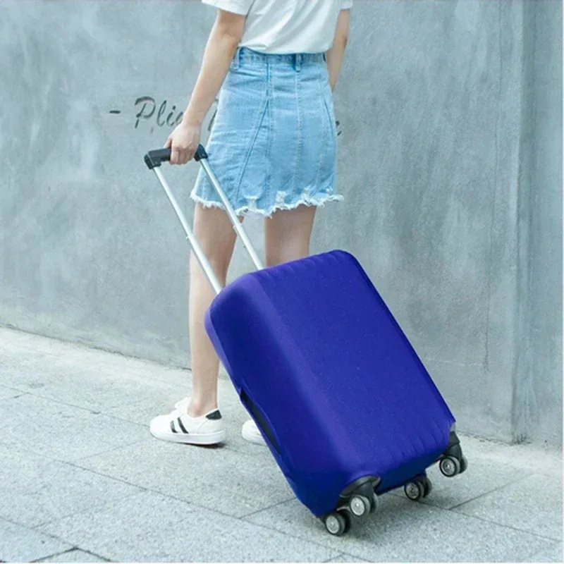 housse de protection pour bagages en tissu extensible, étui anti-poussière pour bagages, adapté à la valise de 18 à 32 pouces, organisateur de voyage