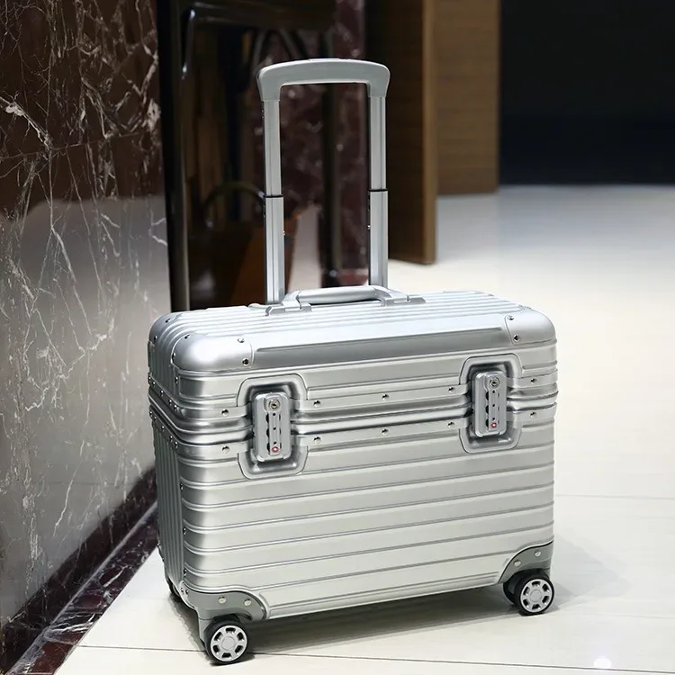 valise d'appareil photo en alliage d'aluminium et de magnésium, valise a roulettes de voyage serrure douanière tsa, sac de voyage, bagage de cabine, chariot à mot de passe, boîte à outils, 18 ", 20", 22"