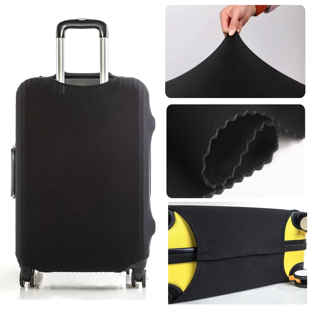 housse de protection pour bagages, housse de protection pour valise de 18 à 28 pouces, accessoires de voyage, 26 lettres blanches imprimées, housse anti-poussière élastique