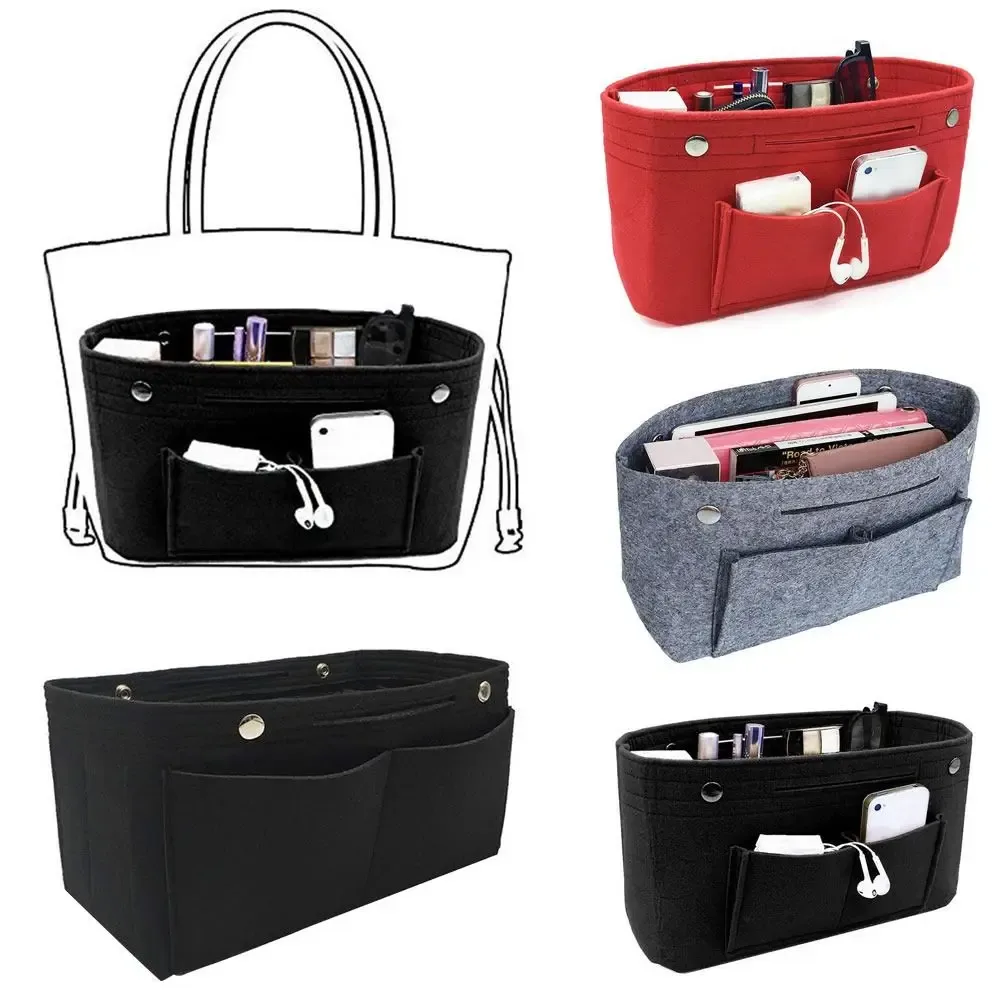 organisateur de sac de voyage portable, insert de sac à main, doublure de sac, sac intérieur en feutre