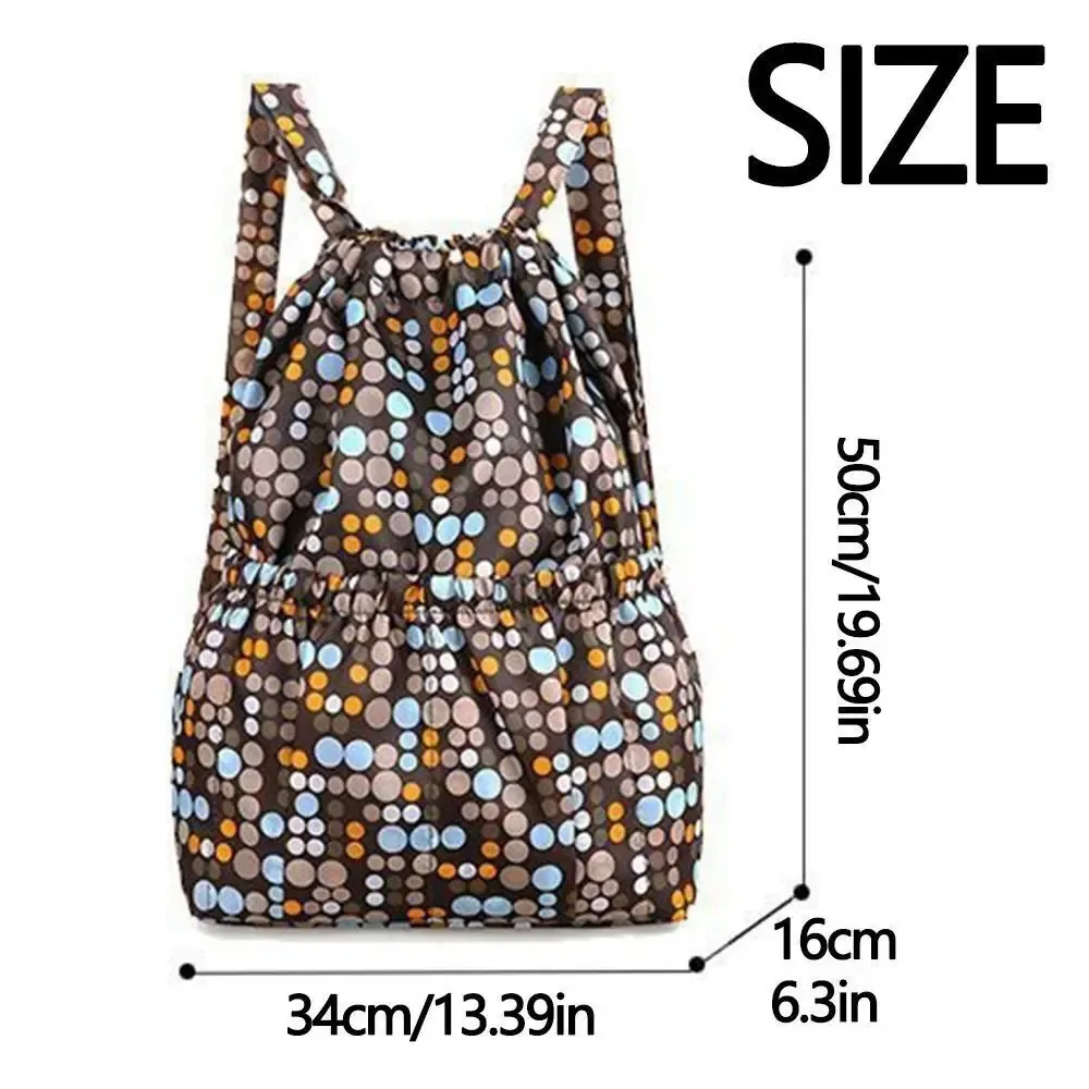 sac à bandoulière de proximité en polyester pour adolescentes, sac à provisions portable, sacs à dos de sport, imprimé floral décontracté, imperméable, grande capacité