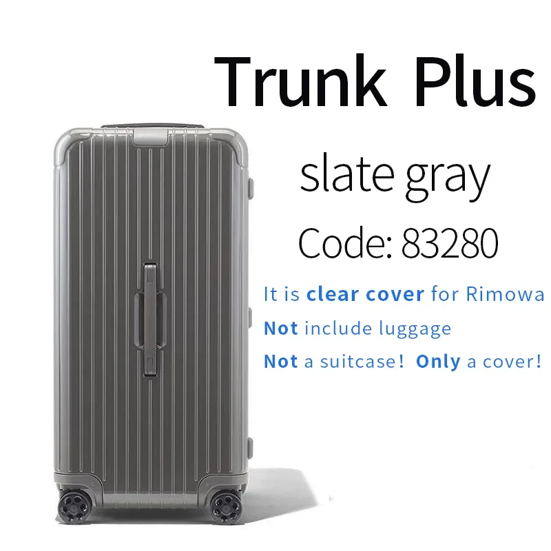 juste de bagage transparente rimowa, housse de protection, essential trunk plus, 31 po, 33 po