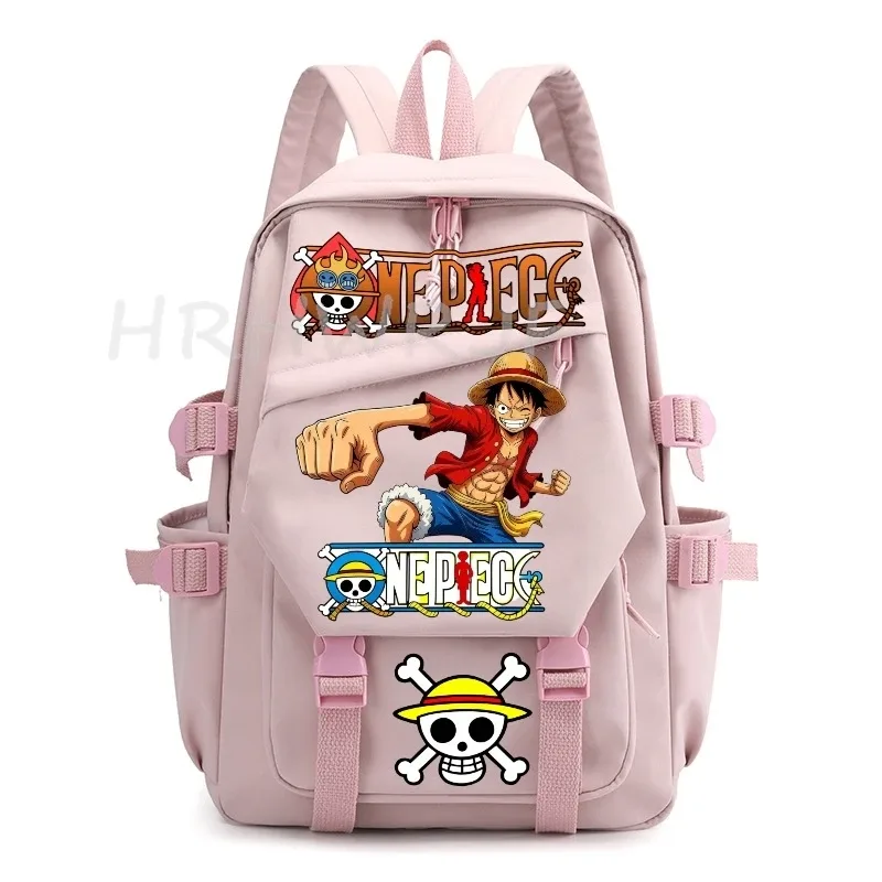 sac à dos one piece anime monkey d luffy, sacs d'école pour filles, sac à dos pour ordinateur portable, pour l'école primaire, usage quotidien