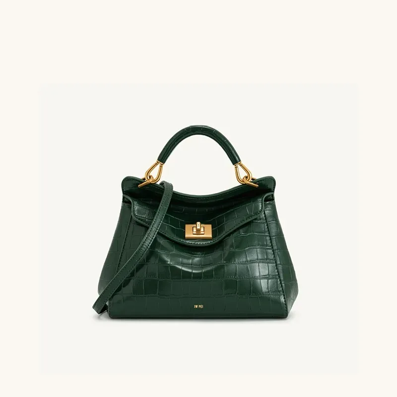 sac lock bag jw pei, sac à bandoulière en cuir véritable tendance, lucia lock bag, sac à main polyvalent haut de gamme