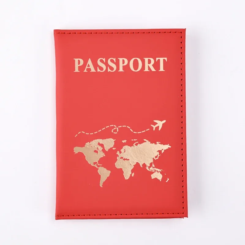 housse de protection pour passeport à la mode, motif mondial, porte-passeport de voyage, portefeuille cadeau, étui pour cartes en cuir pu, sac de rangement unisexe