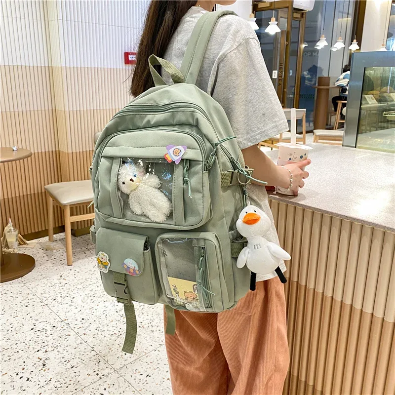 sacs à dos coréens de grande capacité pour femmes, kawaii, sac d'école pour adolescentes, sacs de voyage d'école imperméables, nouvelle collection