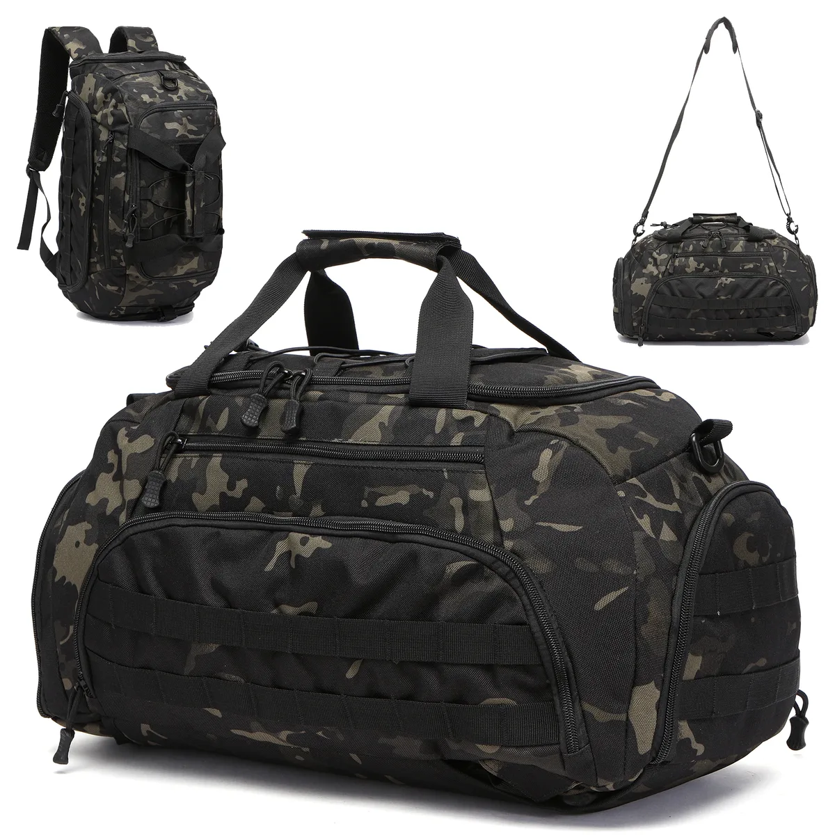 sac à dos de sport 3 en 1 avec compartiment à chaussures, sac polochon convertible pour hommes et femmes, sac de voyage de nuit pour week-end