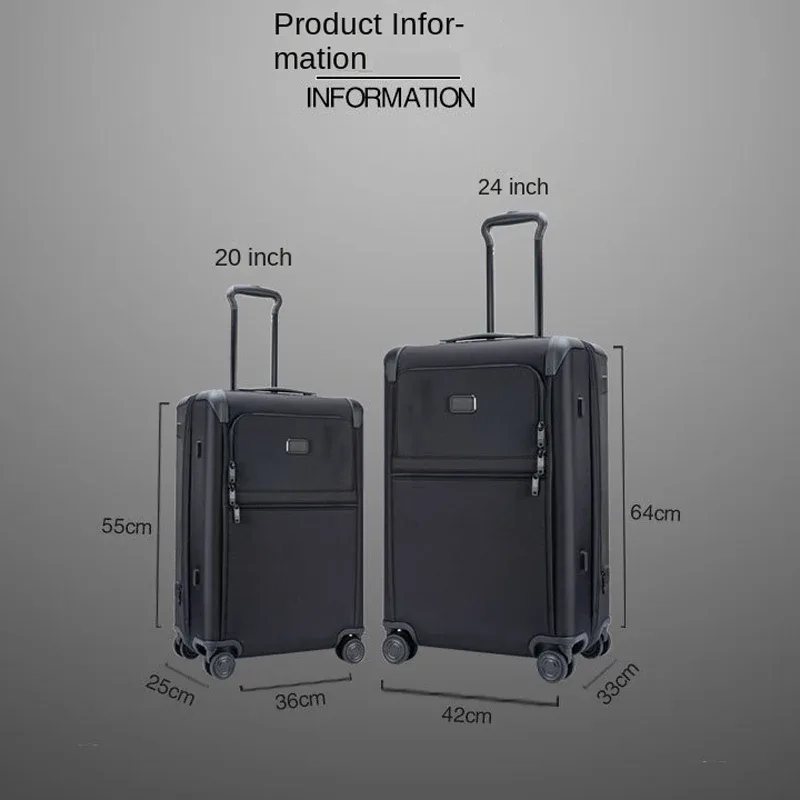 valise de voyage en nylon de 20/24 pouces, étanche et résistante à l'usure, sac pour ordinateur portable d'affaires, bagages roulants, boîtier de chariot, boîte d'embarquement