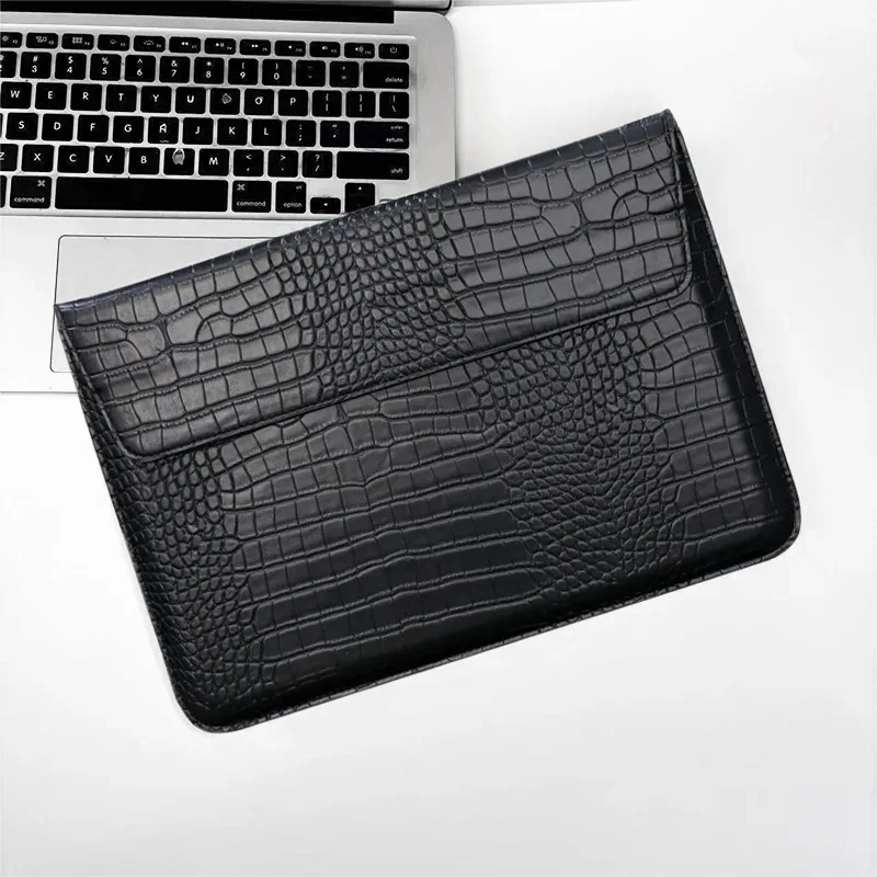 housse pour ordinateur portable avec initiales personnalisées gratuites pour macbook air 13, 13.3, 15.4, retina, unisexe, enveloppe en cuir, pochette pour ordinateur portable