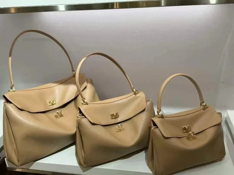 sac fourre-tout en cuir véritable avec fermeture à boucle, sac à bandoulière grande capacité, sac à main de créateur, sac bandoulière pour femme