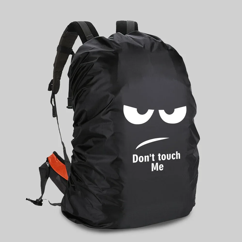 juste de protection imperméable et anti-poussière pour cartable, sac à dos d'escalade en plein air, impression d'image blanche, housse de pluie pour le camping, 20-70l