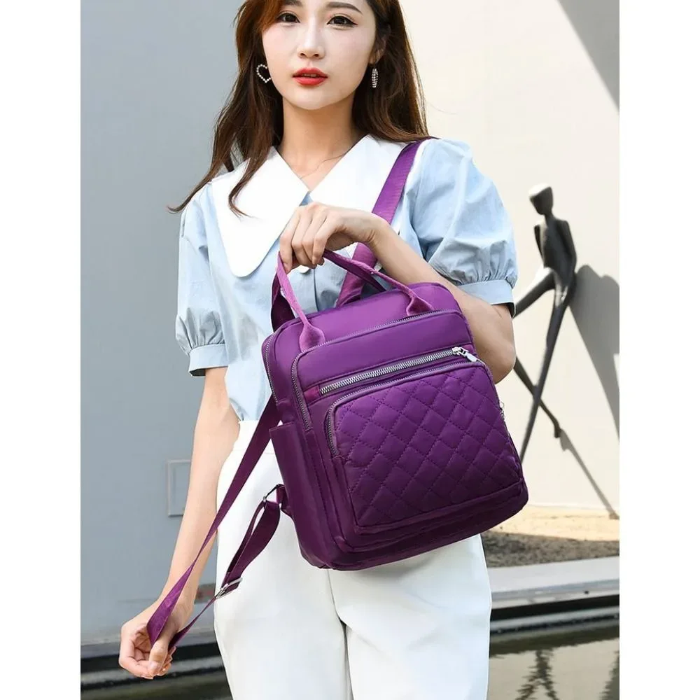 sacs à bandoulière imperméables durables, sac à dos oxford de grande capacité pour femmes, bretelles réglables, sac à dos de voyage léger
