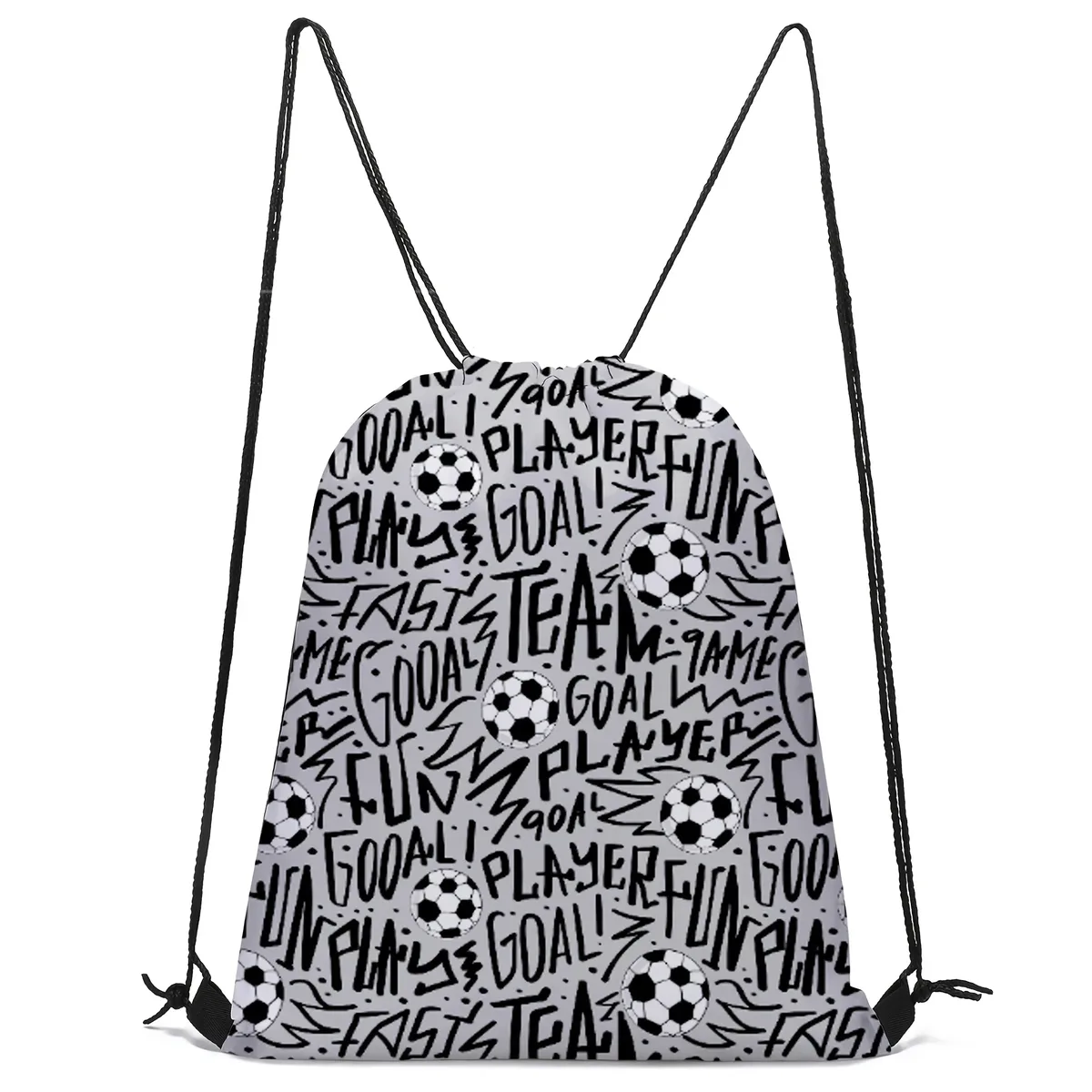 sac à dos à cordon de serrage sur le thème du football, 1 pièce, coque souple et durable, sac de rangement pour chaussures de voyage