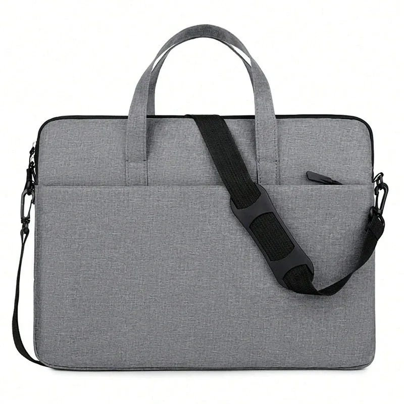 nouveau sac pour ordinateur portable avec nom brodé personnalisé sac pour ordinateur portable de grande capacité pour affaires en plein air, sac cadeau pour ordinateur portable à bandoulière unique