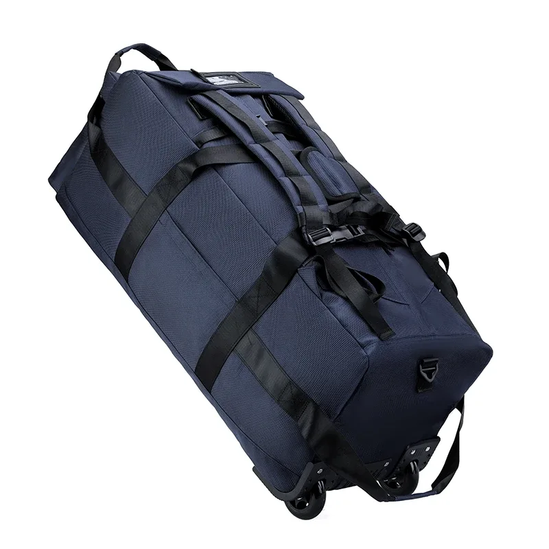 sac de sport roulant 80l avec roulettes sac de voyage pliable robuste de 31 pouces bagage à roulettes résistant à l'eau avec bandoulière