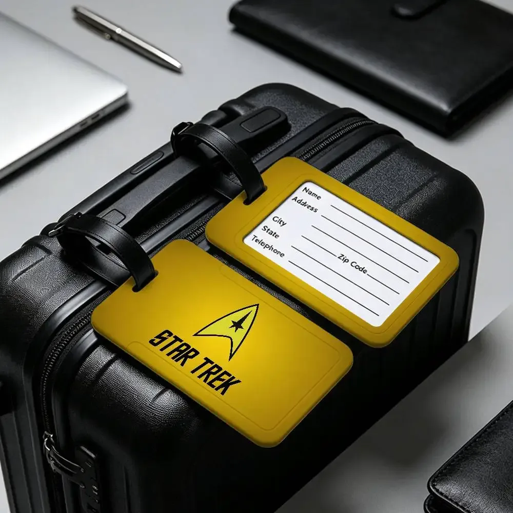 étiquette d'identification de bagages en pvc s-star t-trek scifi, porte-carte d'information anti-perte, étiquette nominative pour valise de voyage