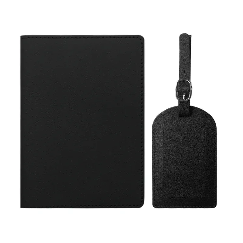 couverture de passeport personnalisée gratuite, ensemble d'étiquette de bagage, porte-billet en cuir pu soomth, ensemble d'accessoires de voyage personnalisés, mode