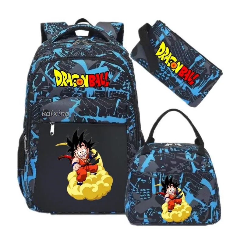sac à dos camouflage dragon ball pour filles, sac de retour à l'école pour étudiants, poches pour garçons, capacité pour adolescents, sac à dos pour ordinateur portable, harajuku mochilas
