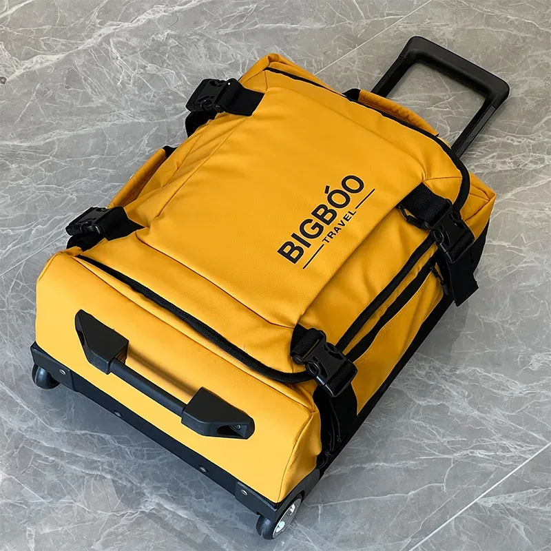 valise de voyage extensible en tissu oxford, étanche, avec séparation sec-humide, bagage à main avec roulettes silencieuses, valise trolley