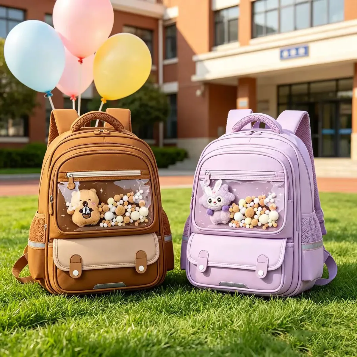 Sac à dos scolaire imperméable pour garçons et filles, sacs d'école en nylon, sac à dos de voyage décontracté pour adolescents, sac à livres, cartable pour enfants à motif de dessin animé