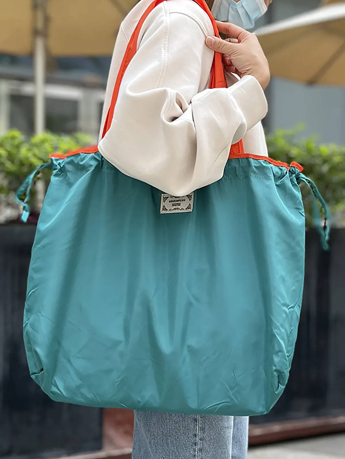 sac de courses pliable et portable, sac fourre-tout réutilisable et écologique, sac d'épicerie imperméable et tendance, sac de rangement de voyage