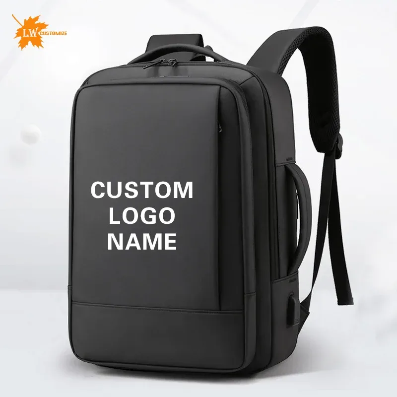 Sac à dos pour homme, sac à dos de bureau, sac à dos pour femme, imperméable, grande capacité, sac de voyage pour ordinateur portable, logo personnalisé