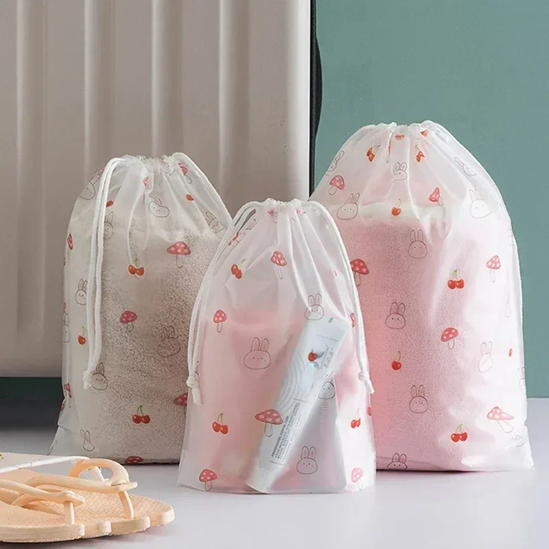 trousse de maquillage de voyage transparente pour femme, trousse de toilette étanche, trousse de maquillage, trousse de rangement, trousse de lavage de beauté, trousse de toilette, dessin animé mignon