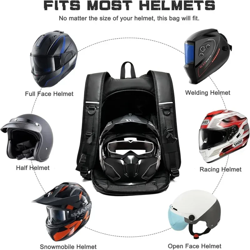 sac à dos de moto, sac à dos de casque imperméable pour hommes, sac d'équitation, sac à dos de moto, sac d'ordinateur portable, sac à dos de voyage de grande capacité