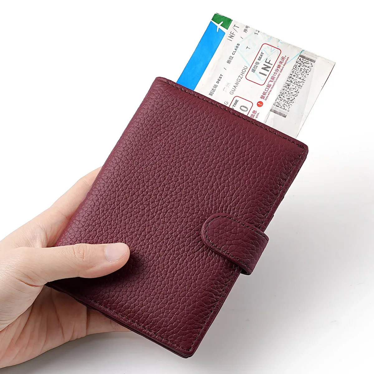 porte-passeport de luxe en cuir véritable, portefeuille de voyage, blocage rfid, sac pour cartes, porte-billet, accessoires de voyage pour femmes et hommes