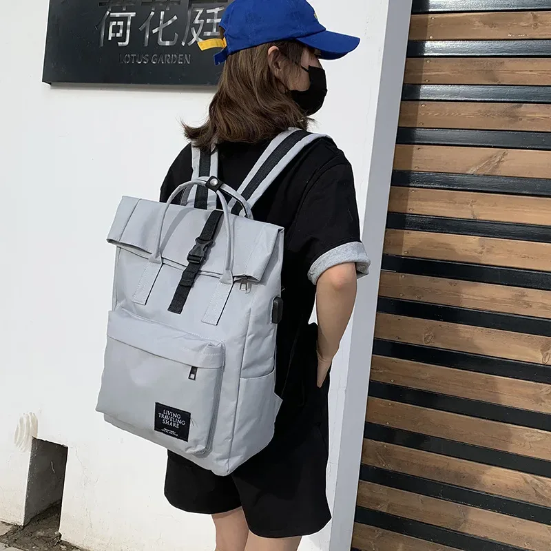 sac à dos d'université mignon pour femme, sac à dos de livre de voyage pour fille, pliable, grande capacité, sac en toile pour femme, ordinateur portable pour homme, sacs d'école