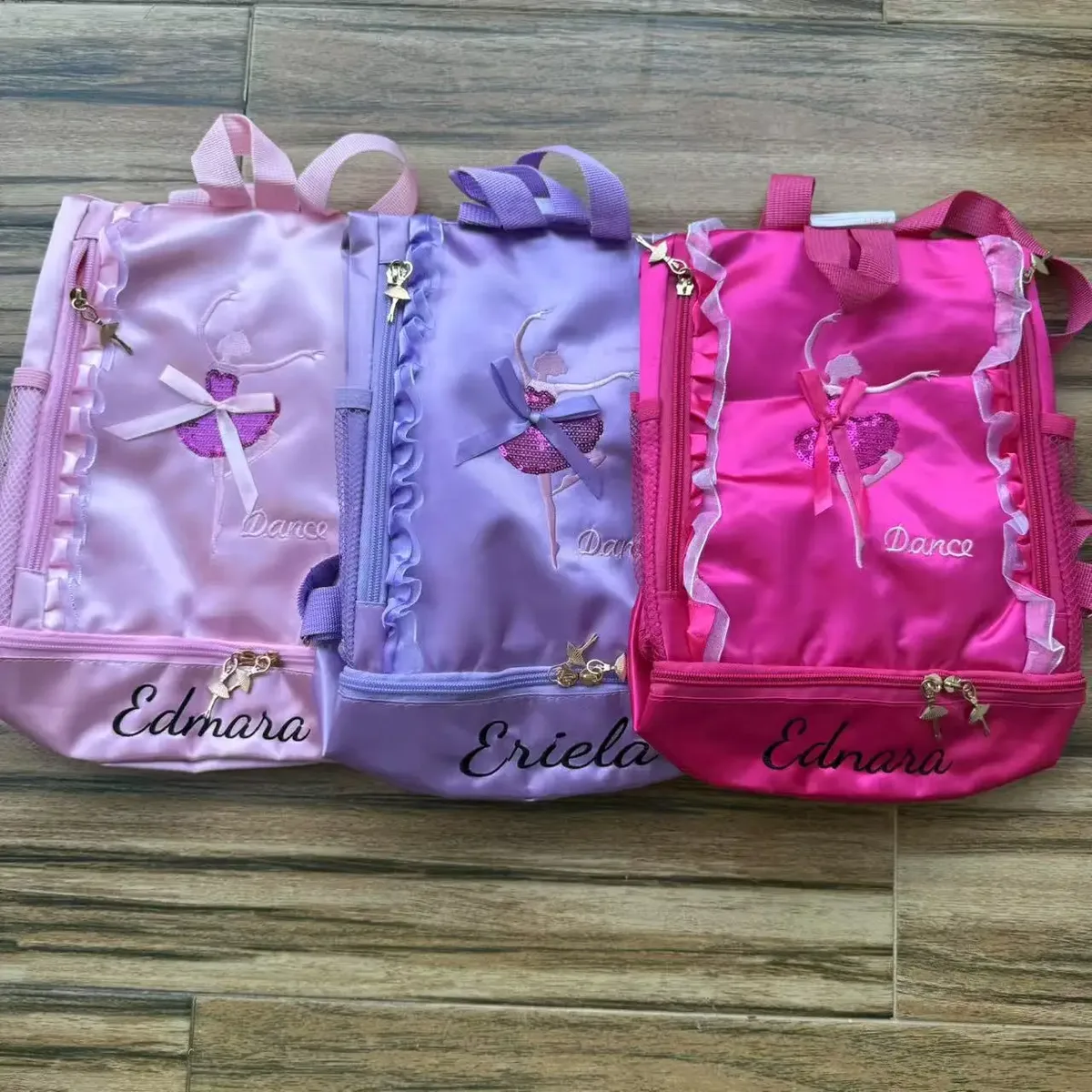 robe de danse mignonne personnalisée, sac à dos pour enfants, jupe en gaze personnalisée, sac à dos de ballet en dentelle pour fille, sac à dos pour étudiant