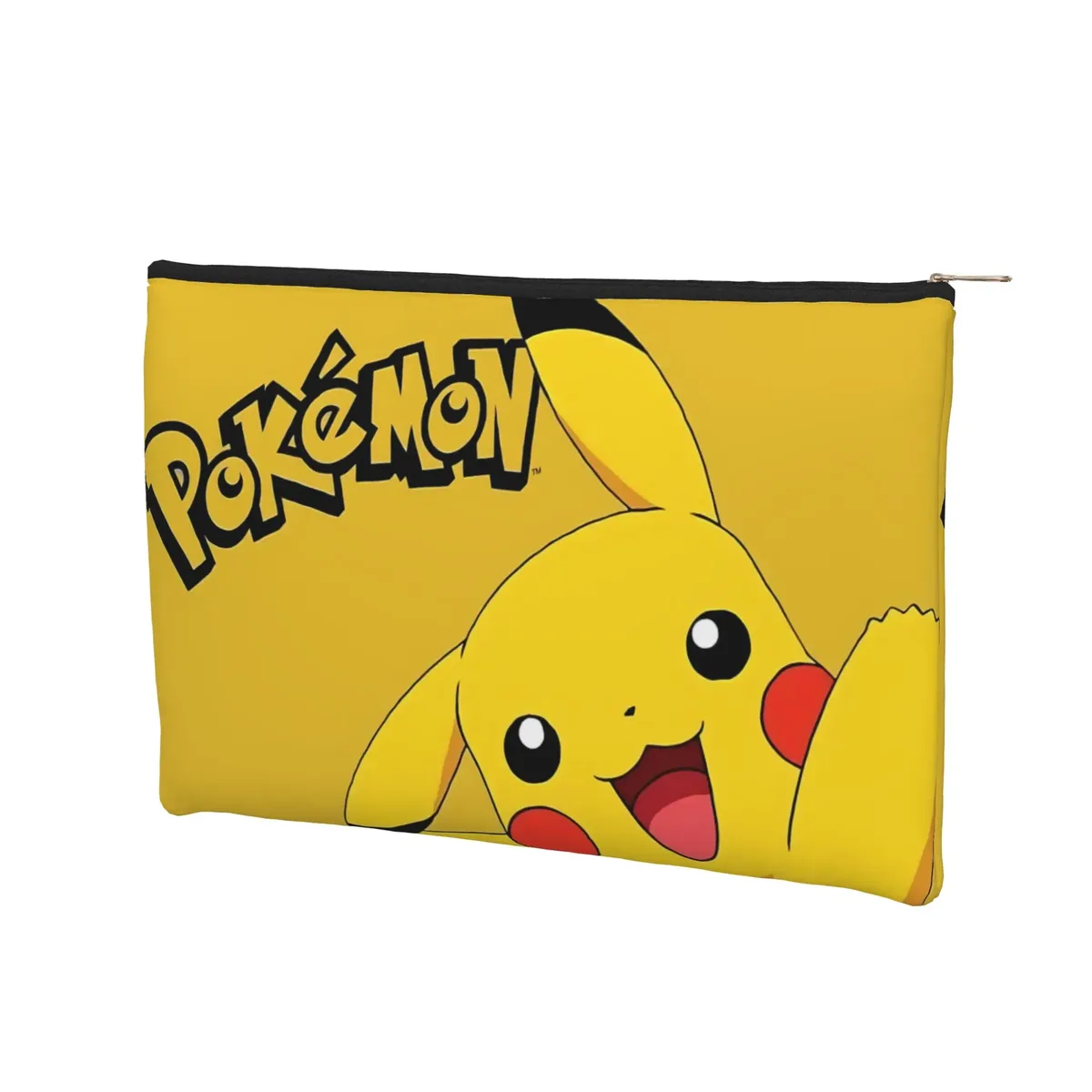 Sac de voyage élégant et mignon Pokemon Pikachu, trousse de maquillage, trousse de toilette avec fermeture éclair, pochette cosmétique de voyage